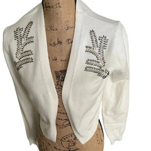 New Truth By Republic Jeweled Sweater Shrug‎ M